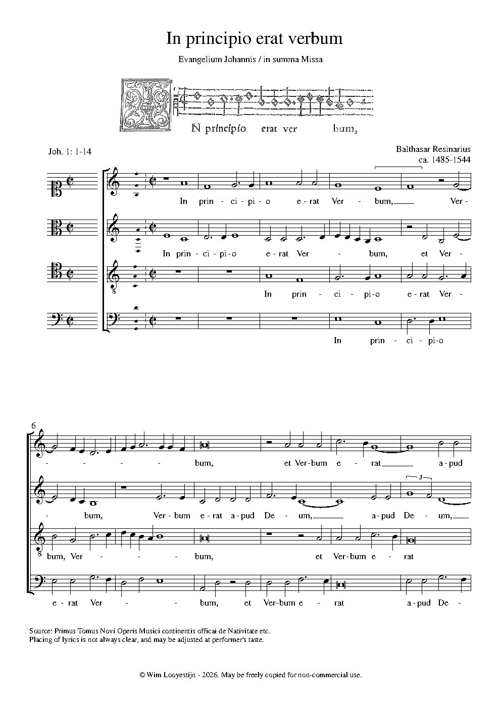 In principio erat Verbum - Choir Script PDF Thumbnail