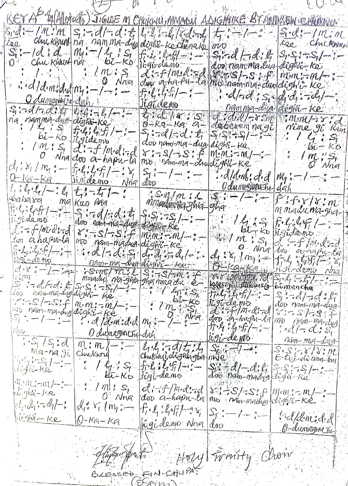 Mmadu Adighi Ike - Download Choir Script PDF