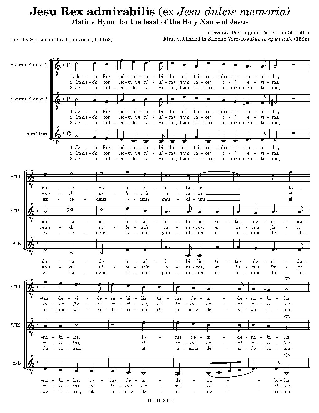 Jesu Rex admirabilis