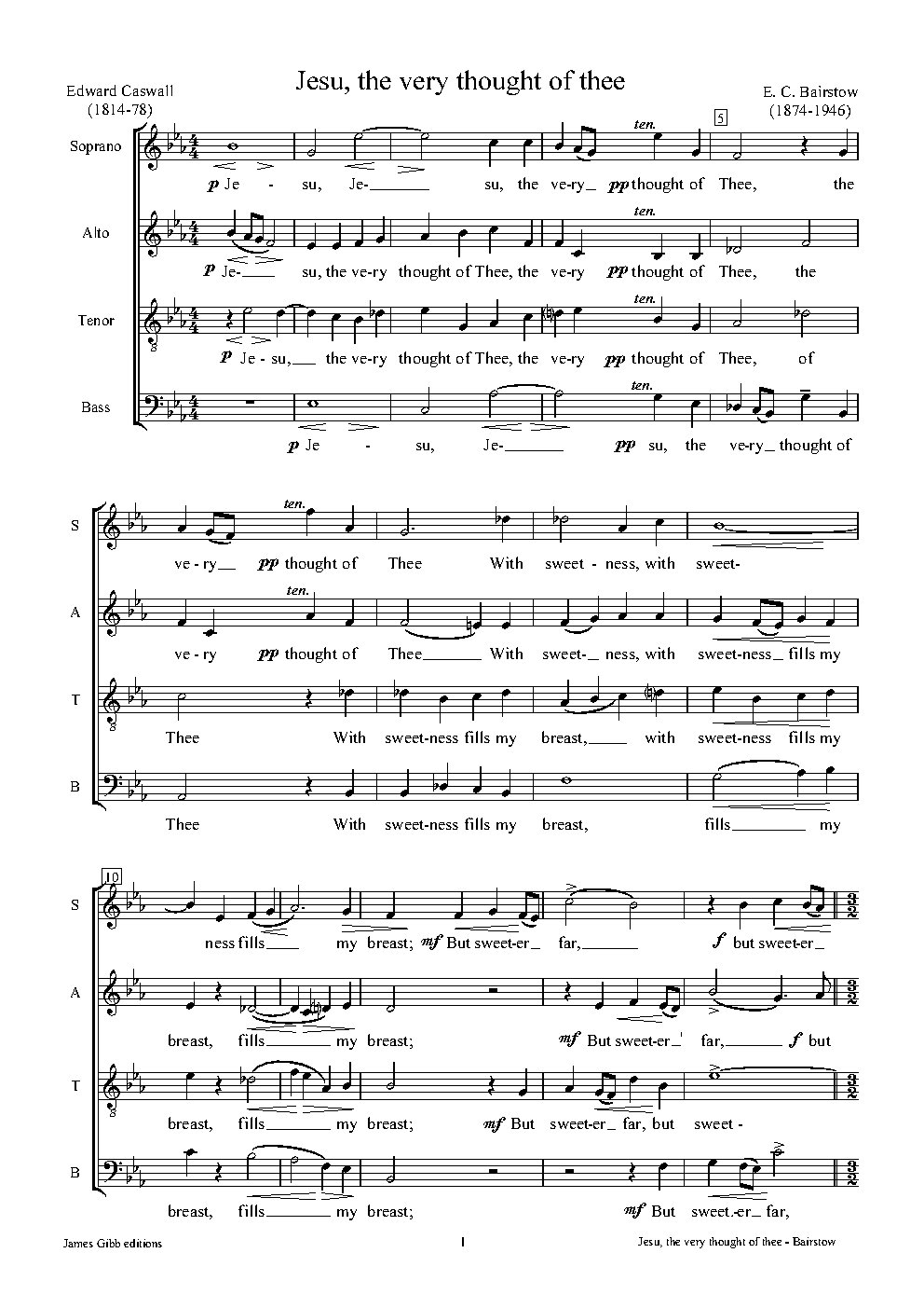 Jesu, the very thought of thee
