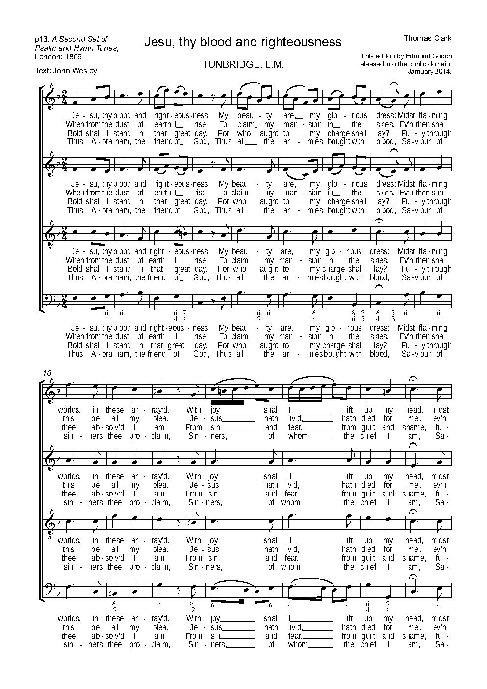 Jesu, thy blood and righteousness