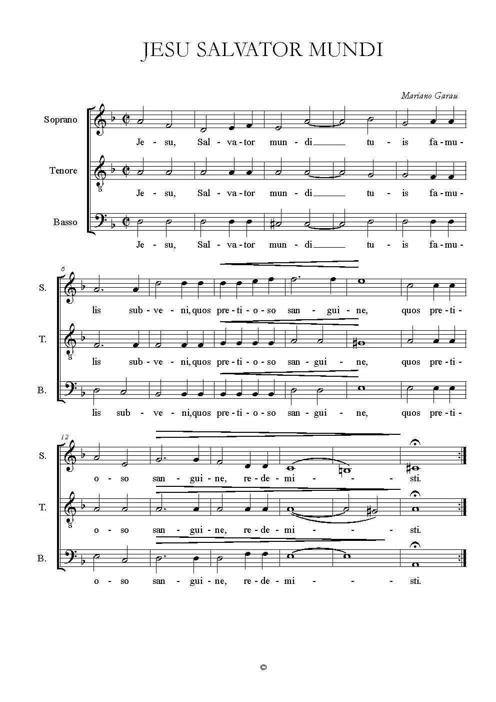 Jesu Salvator mundi