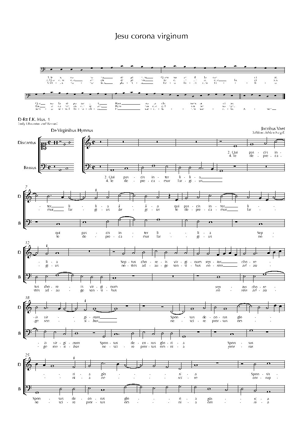 Jesu corona virginum