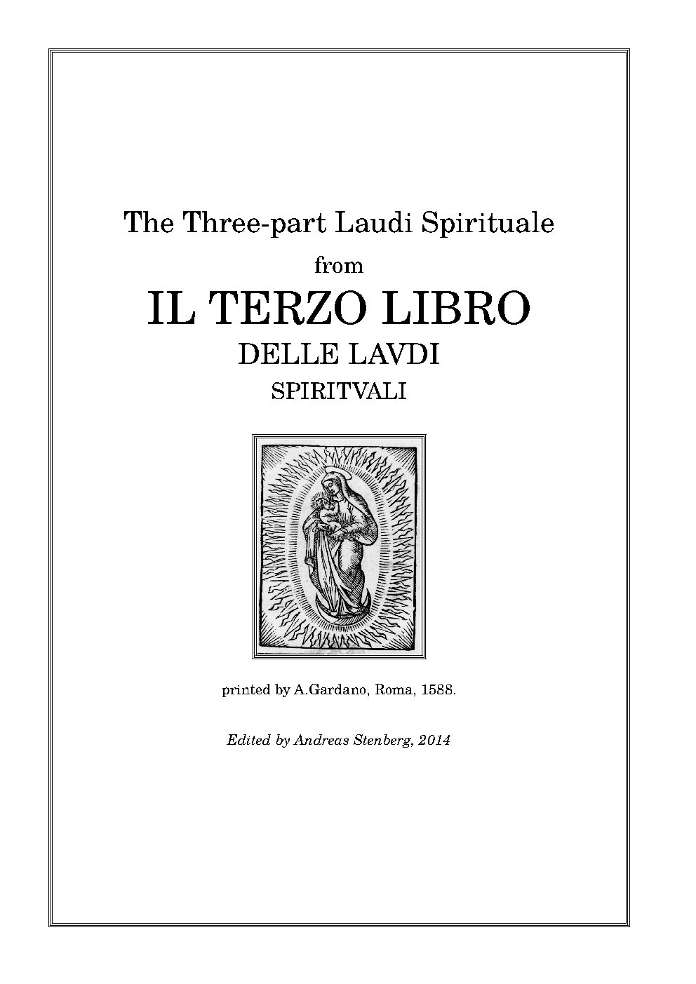 Il terzo libro delle laudi spirituali