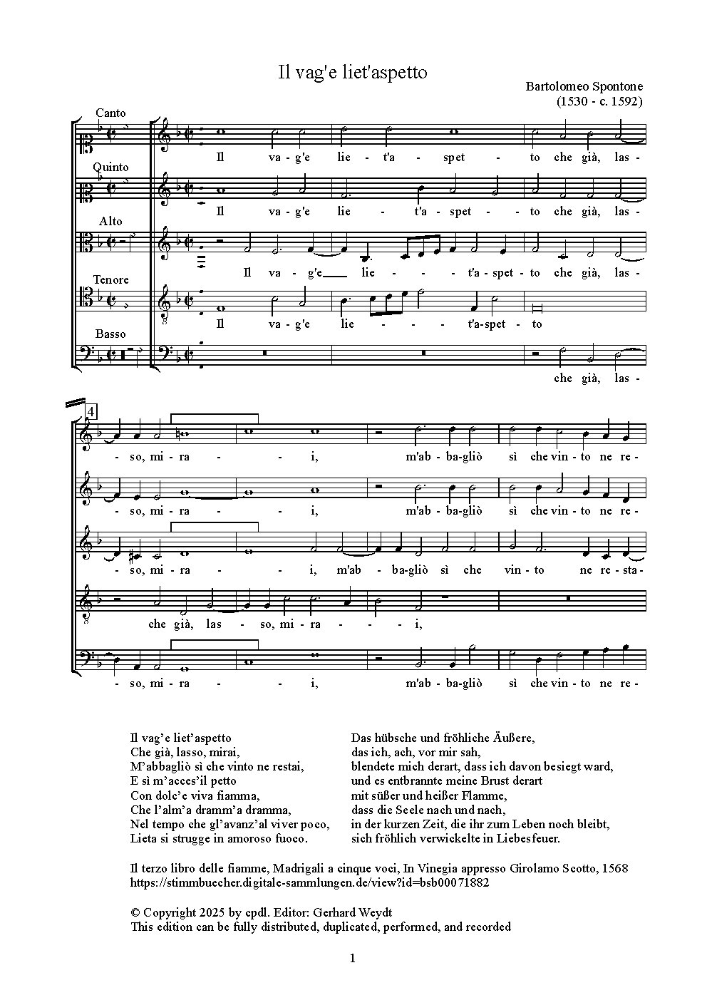 Il vag'e liet'aspetto - Choir Script PDF Thumbnail