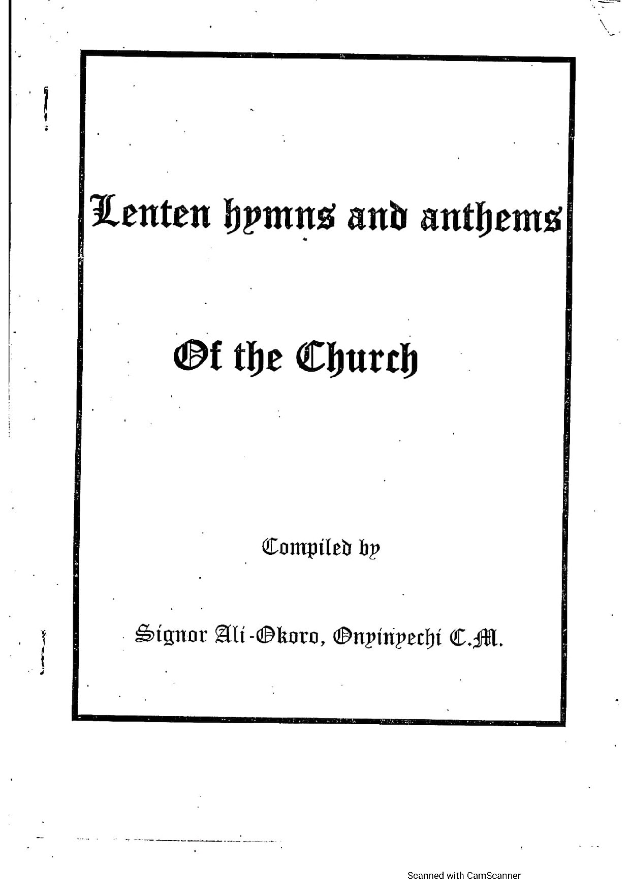 Lenten Hymns & Anthems