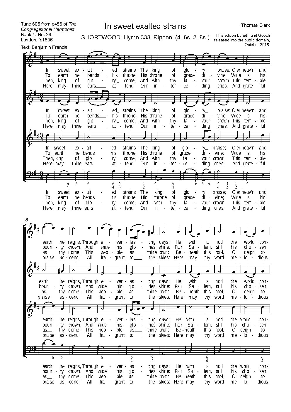 In sweet exalted strains - Choir Script PDF Thumbnail