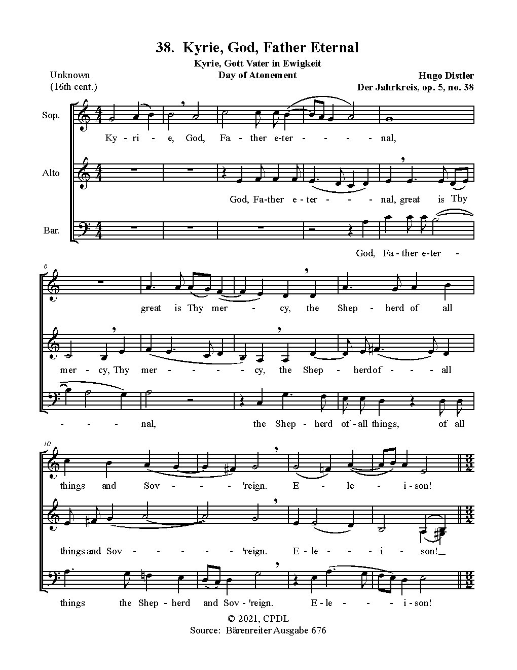 Kyrie, Gott Vater in Ewigkeit