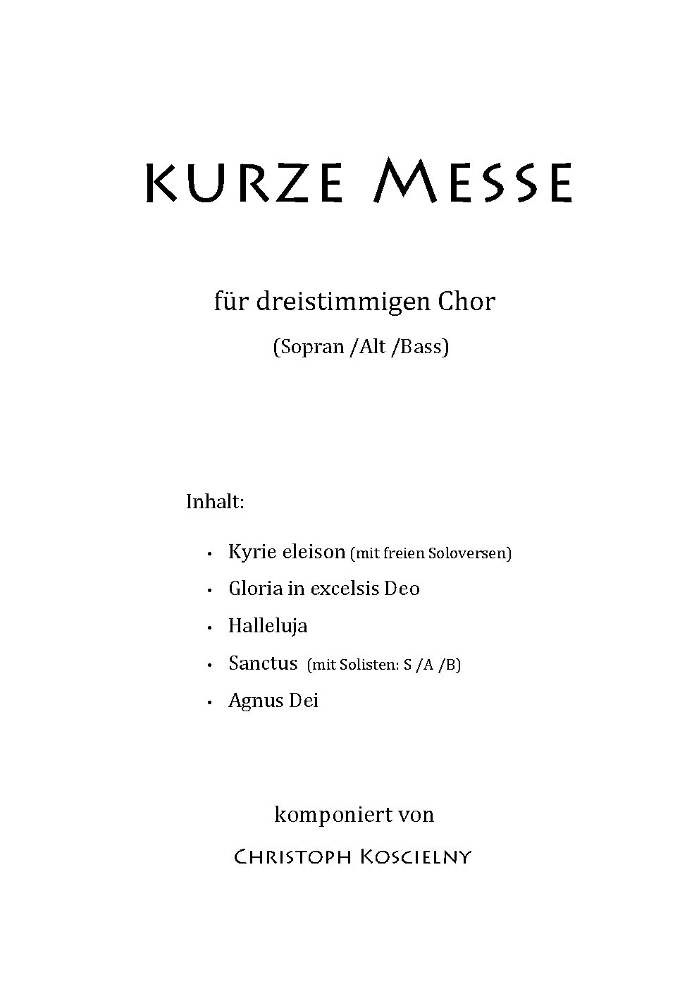 kurze Messe