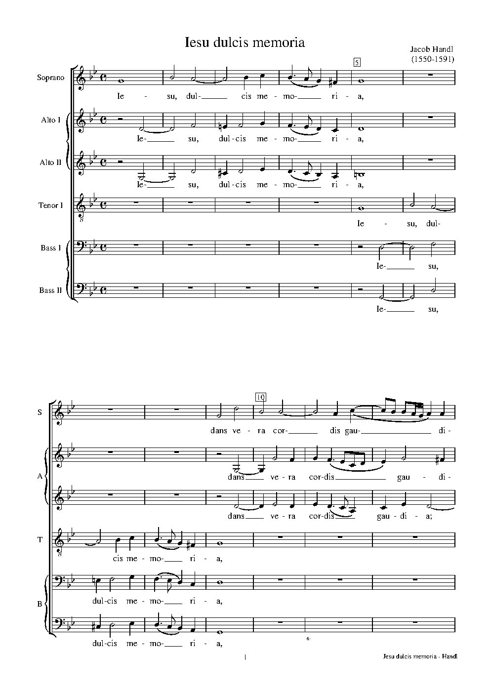 Jesu dulcis memoria - Choir Script PDF Thumbnail