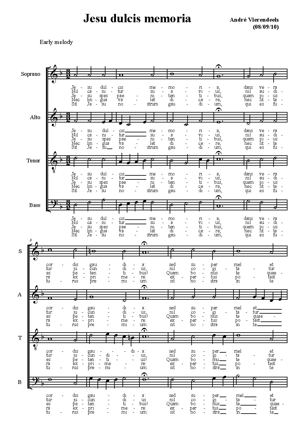 Jesu dulcis memoria I