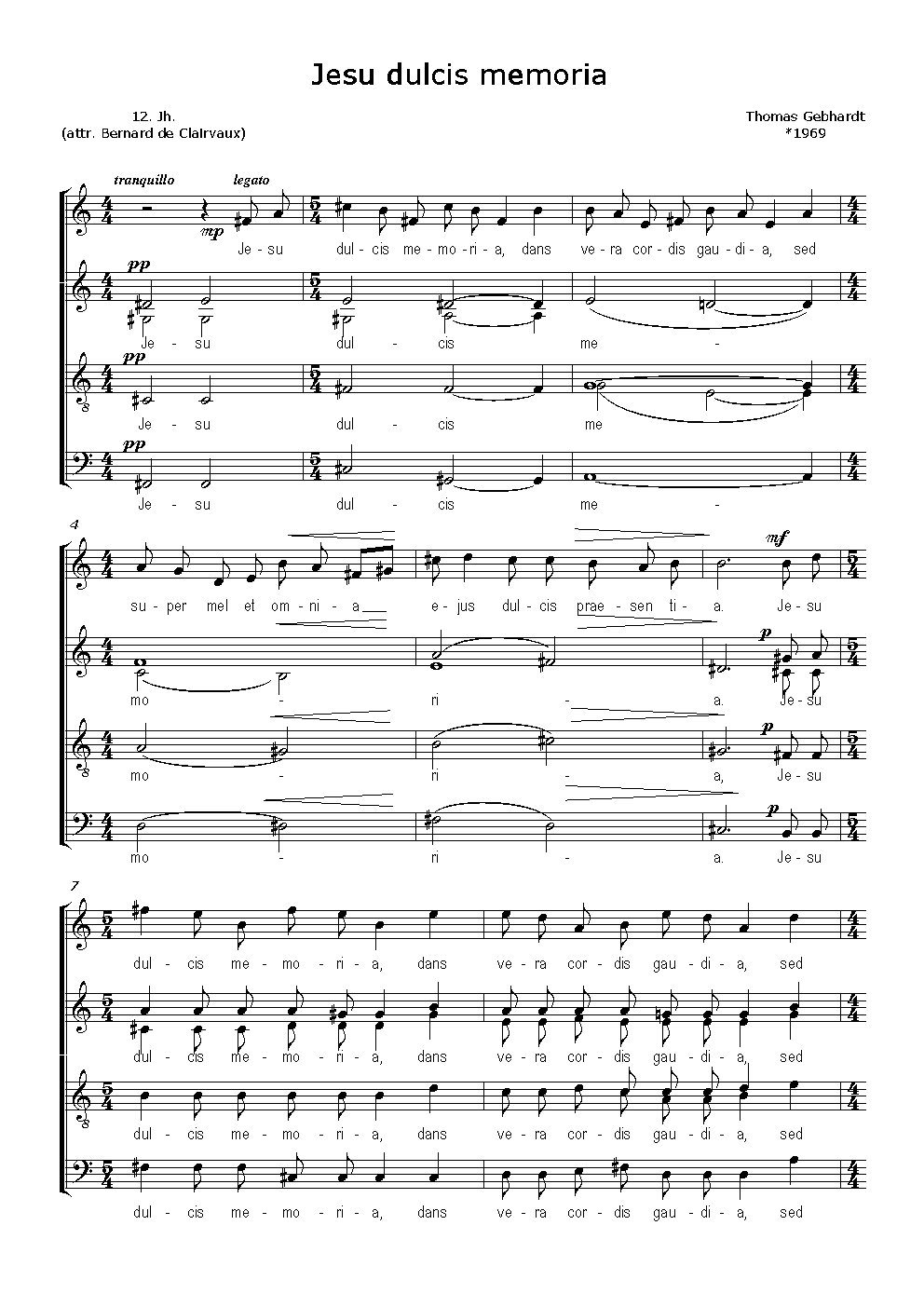 Jesu dulcis memoria
