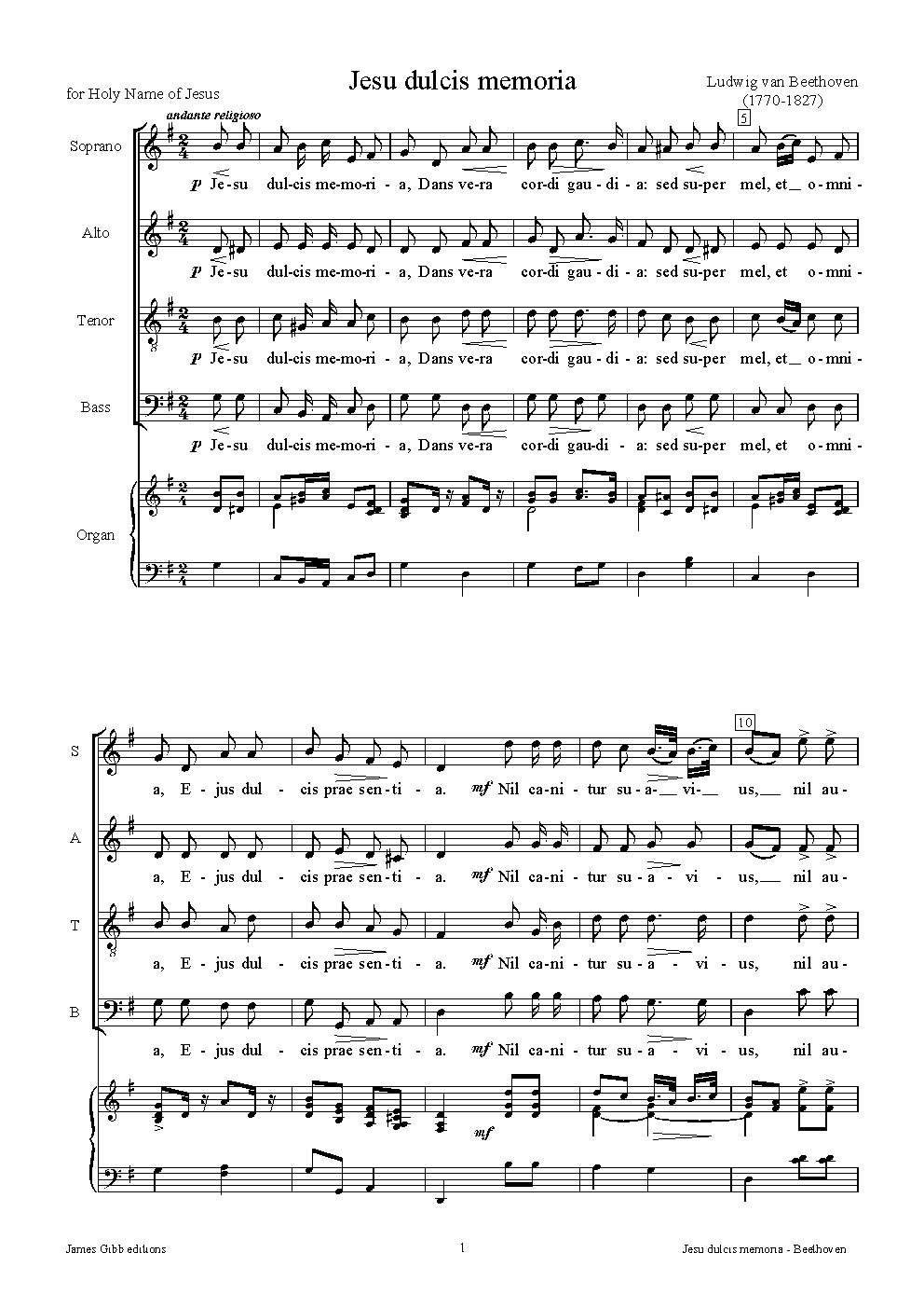 Jesu dulcis memoria