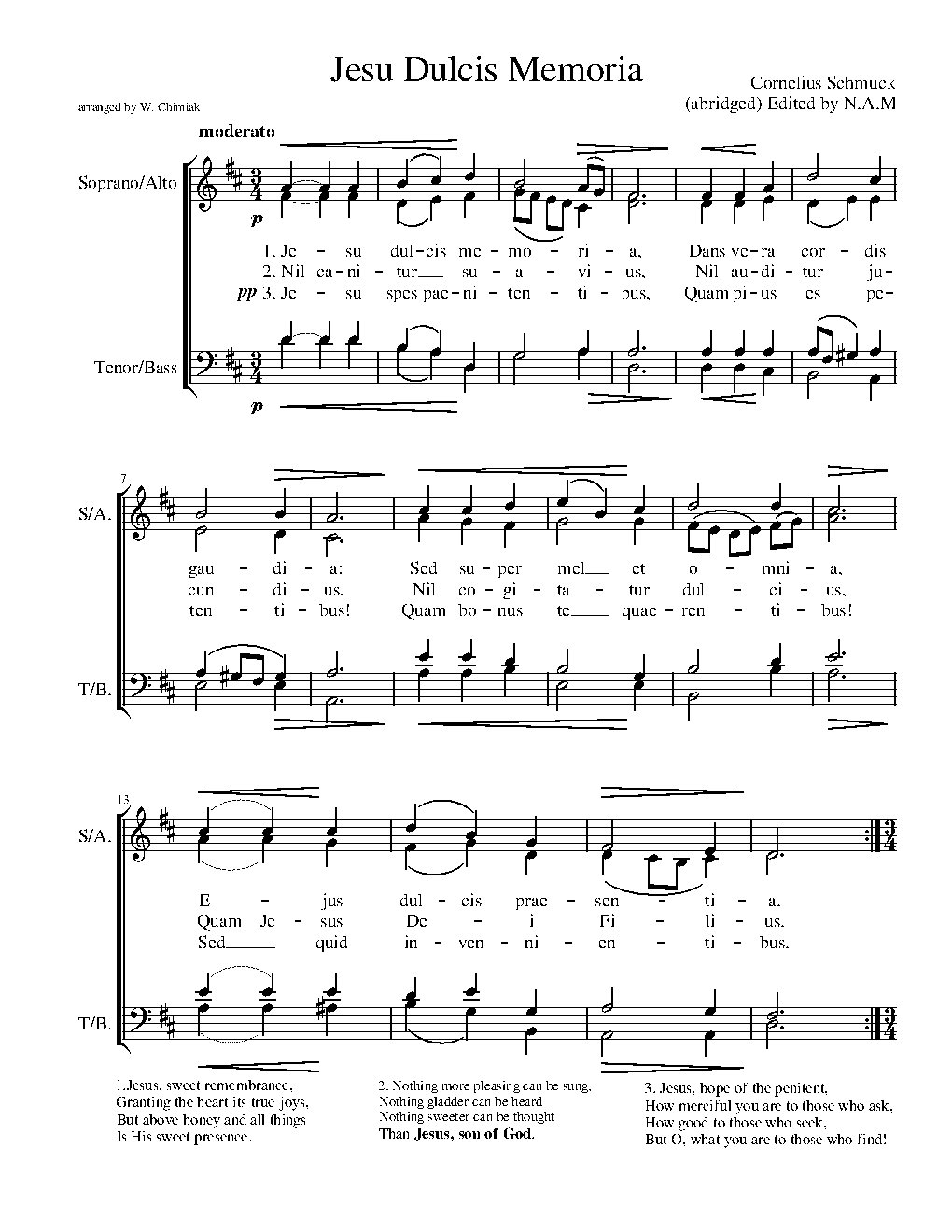 Jesu Dulcis Memoria