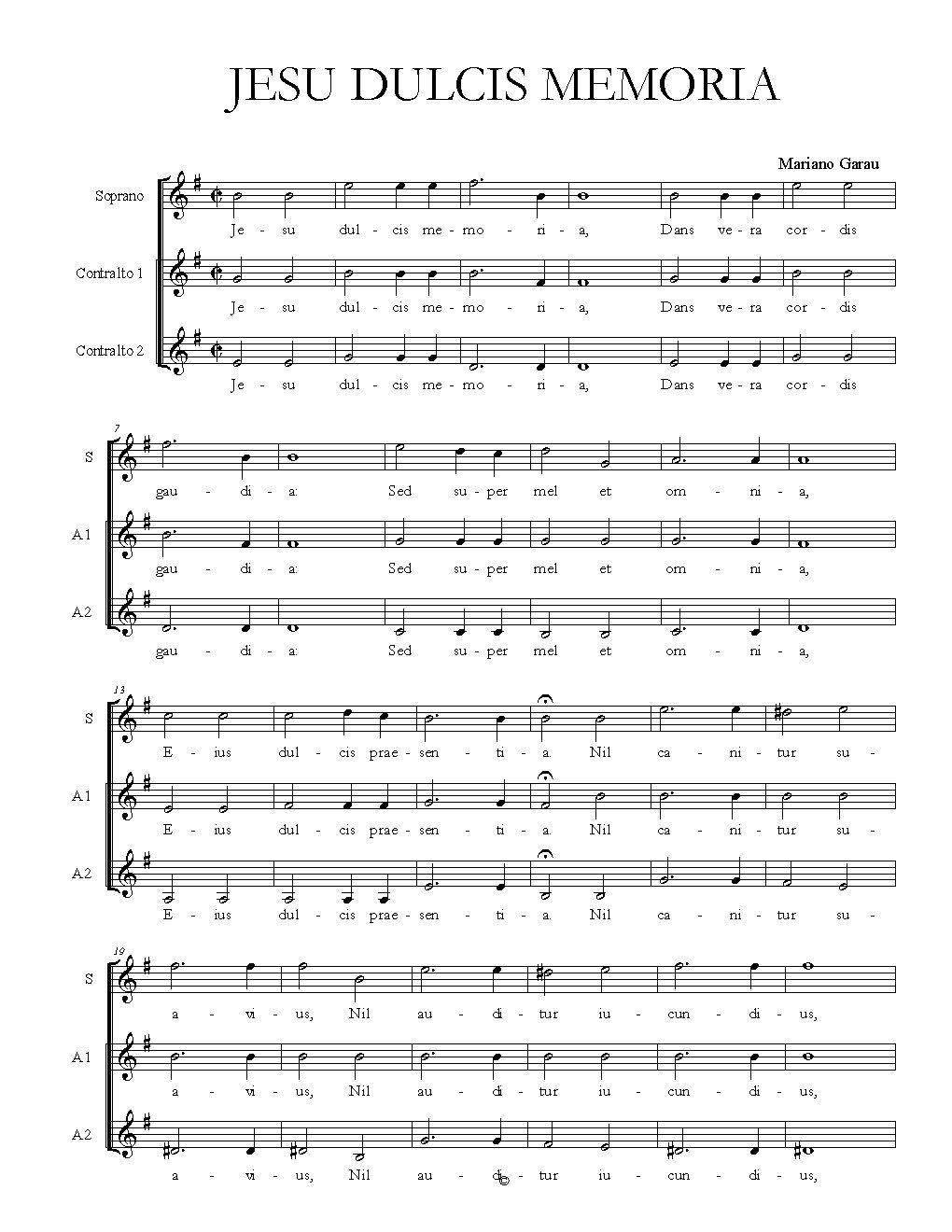 Jesu dulcis memoria II