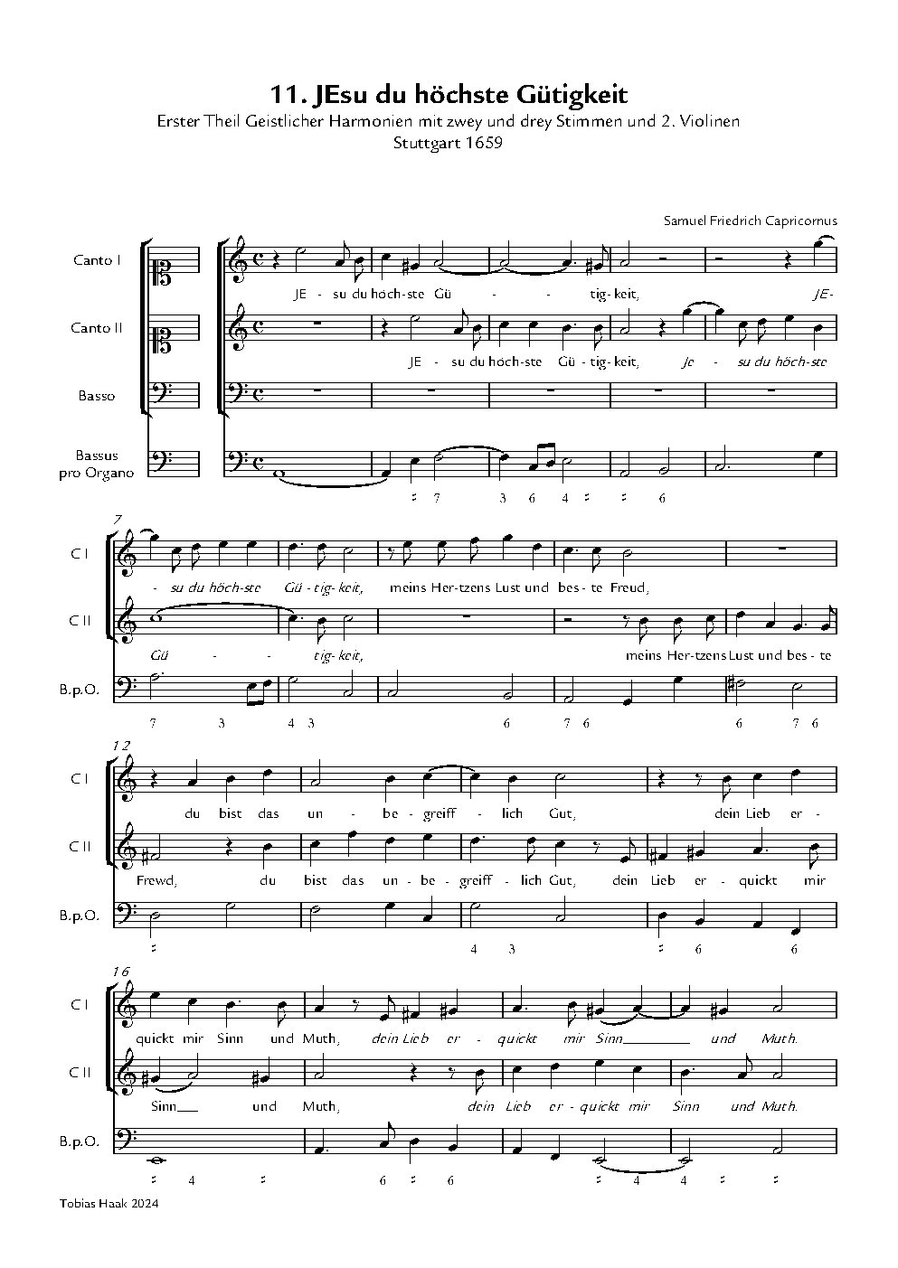 Jesu du höchste Gütigkeit