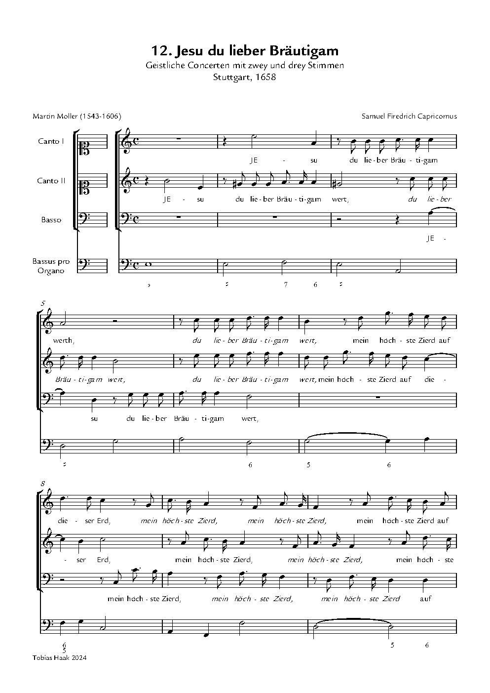 Jesu du lieber Bräutigam
