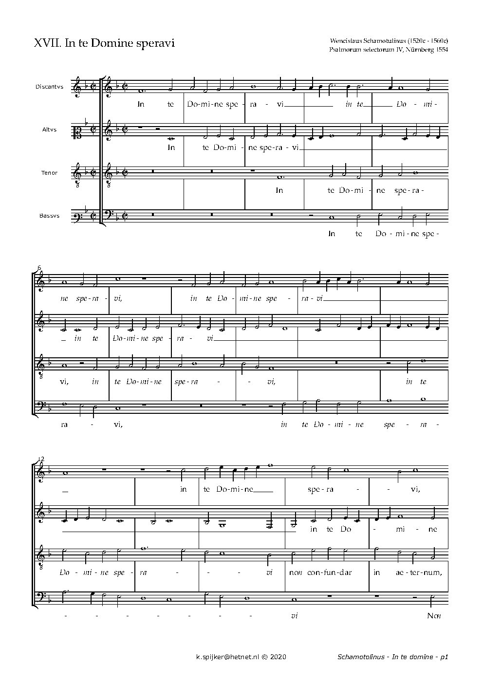 In te domine speravi - Choir Script PDF Thumbnail