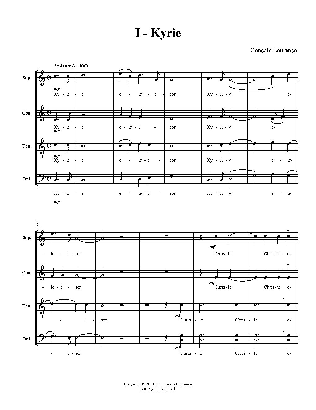 Kyrie - Choir Script PDF Thumbnail