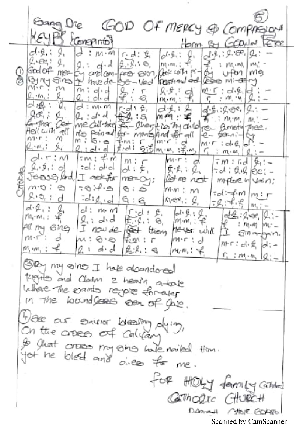 God Of Mercy And Compassion - Download Choir Script PDF
