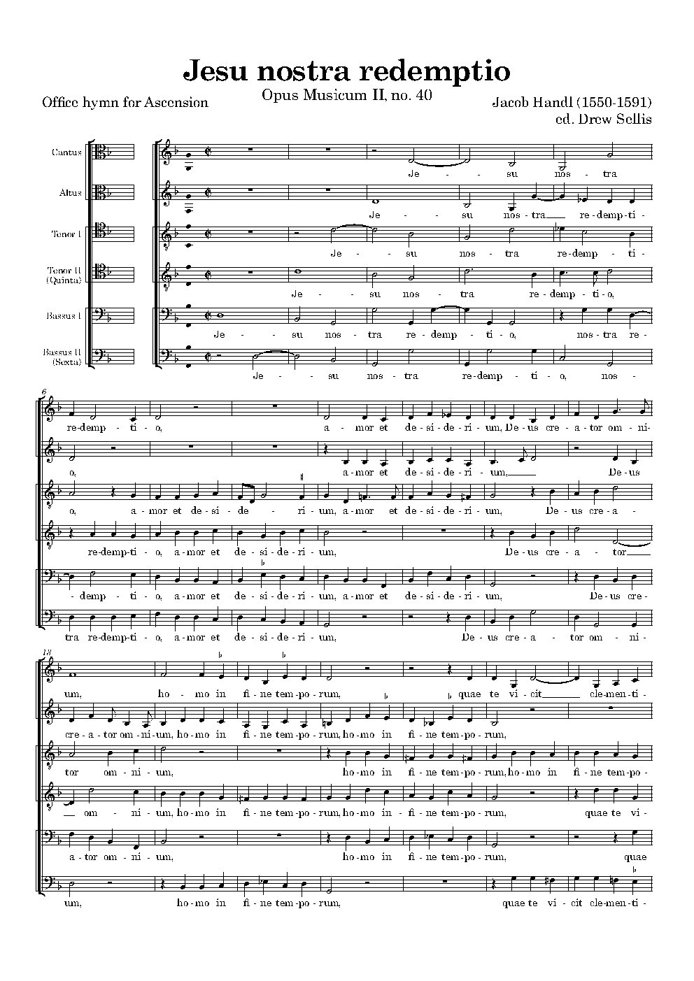Jesu nostra redemptio - Choir Script PDF Thumbnail