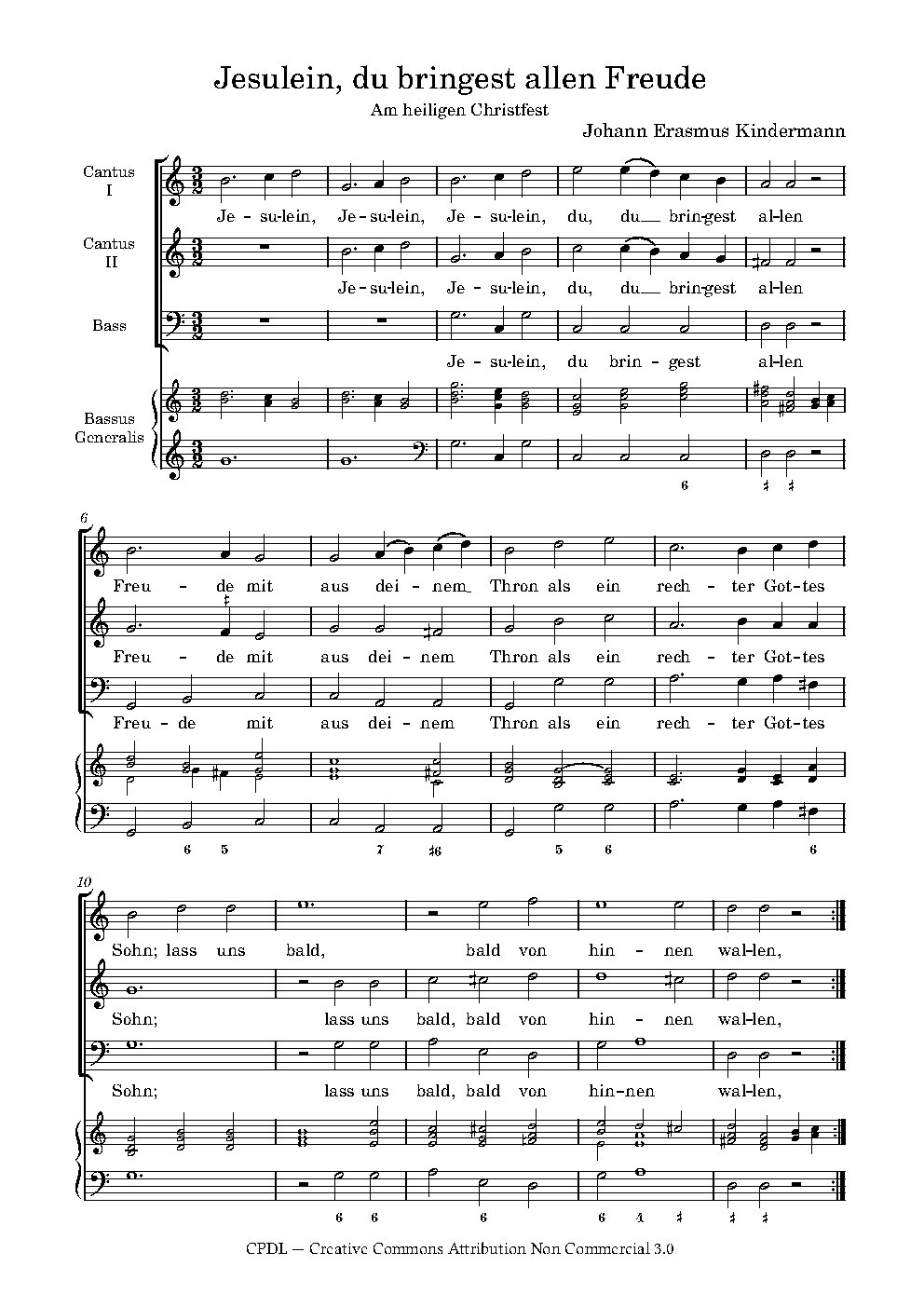 Jesulein, du bringest allen Freude