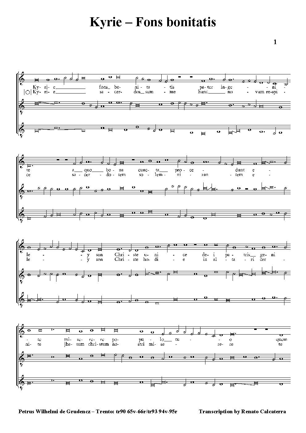 Kyrie - Fons bonitatis
