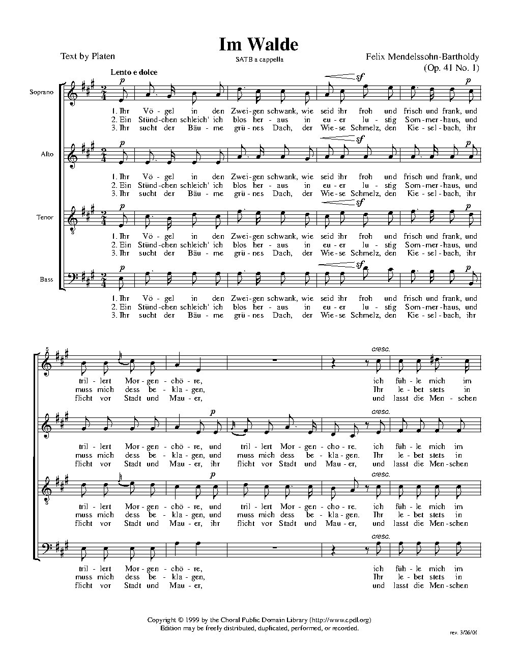 Im Walde, Op. 41, No. 1