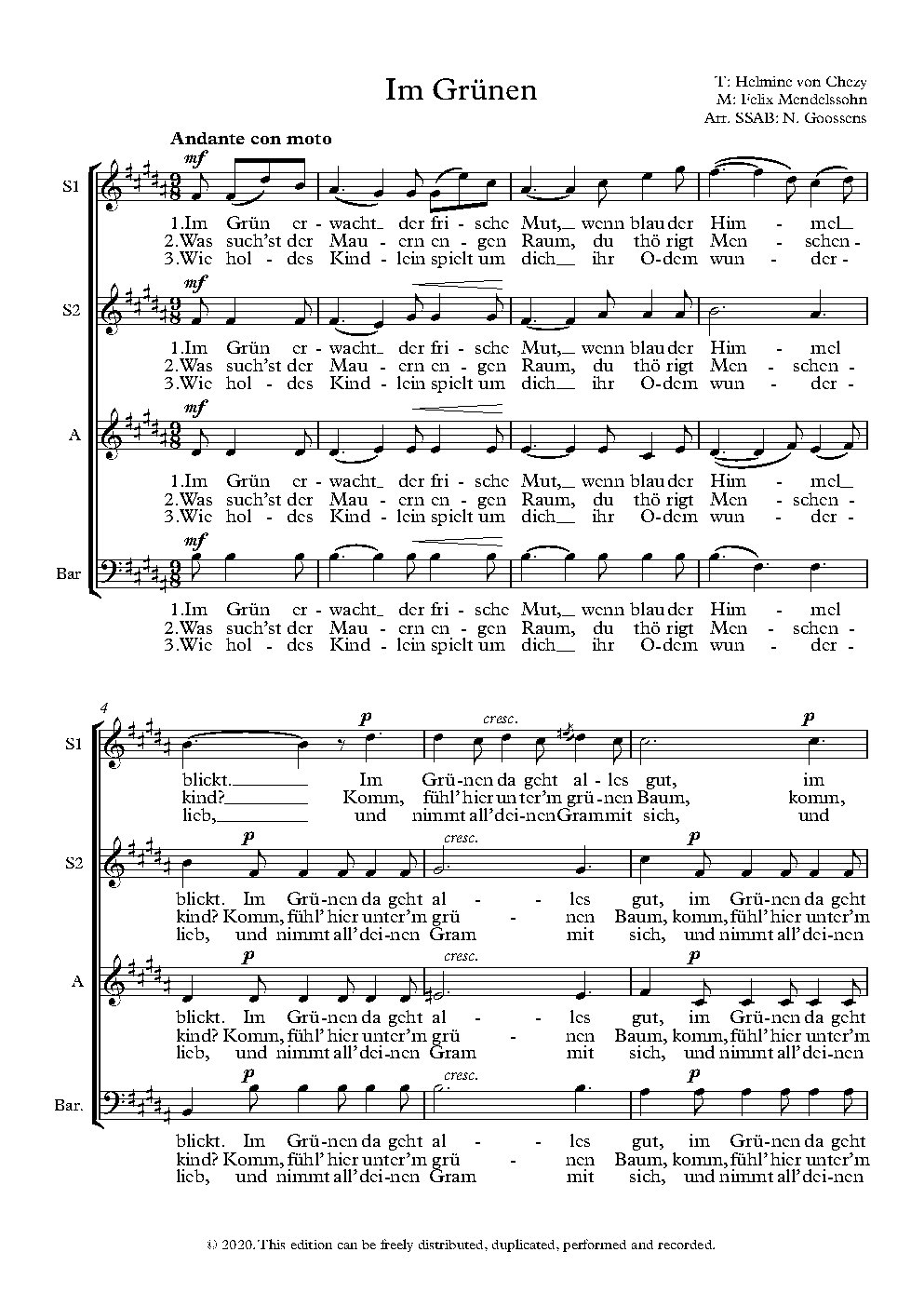 Im Grünen, Op. 59, No. 1