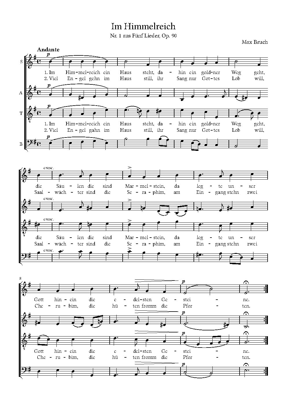 Im Himmelreich, Opus 90, Nr. 1