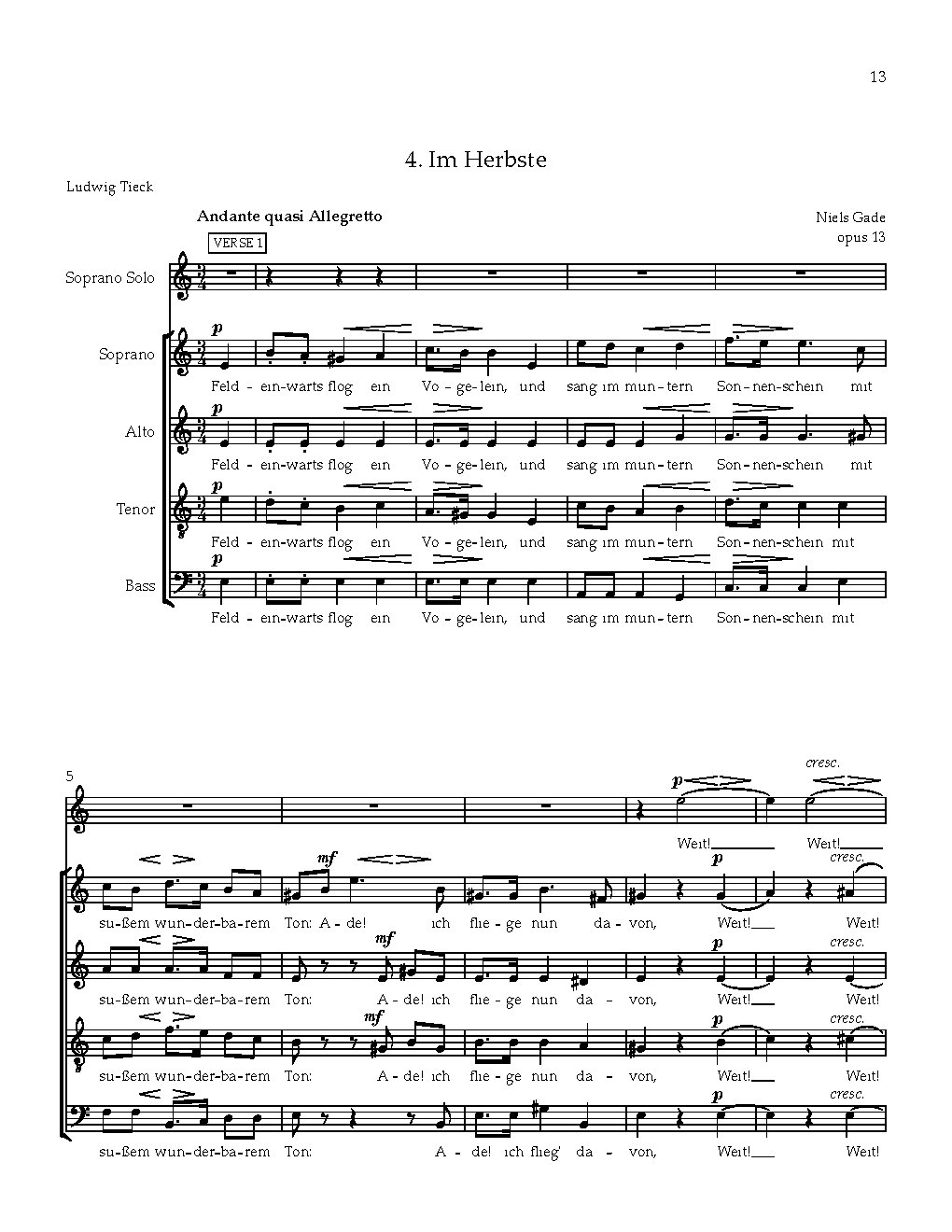 Im Herbste, Op. 13, No. 4