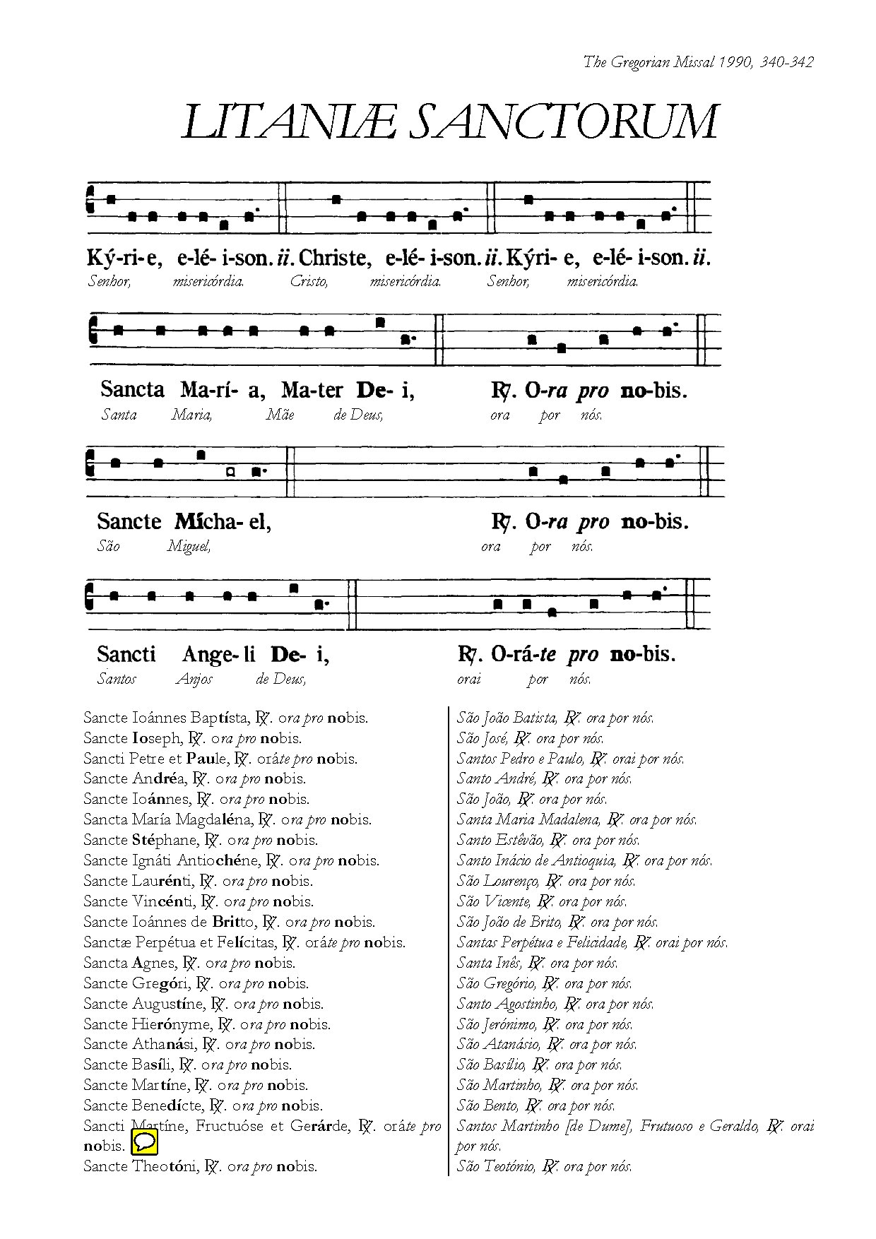 Litaniae Sanctorum - Download Choir Script PDF