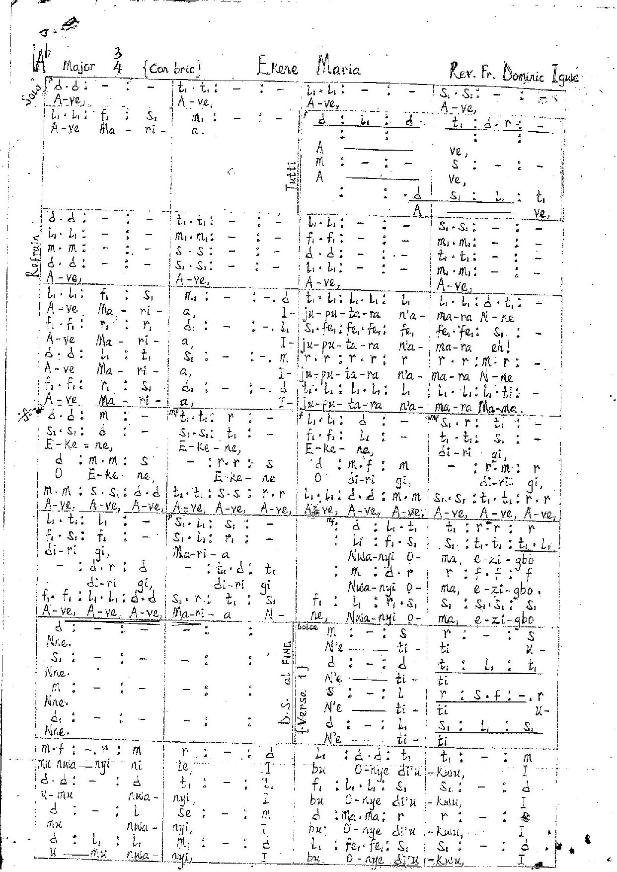 Ave Maria - Download Choir Script PDF