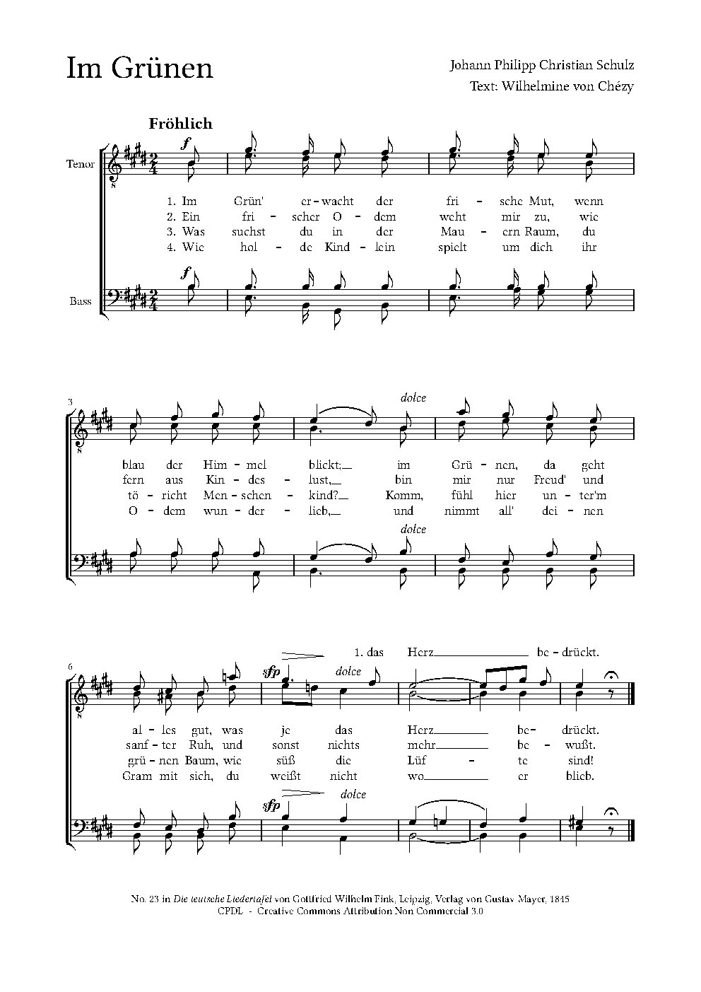 Im Grünen - Choir Script PDF Thumbnail