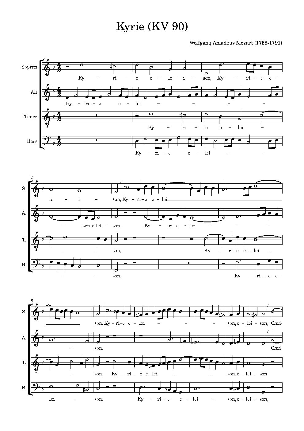Kyrie in d minor, KV 90