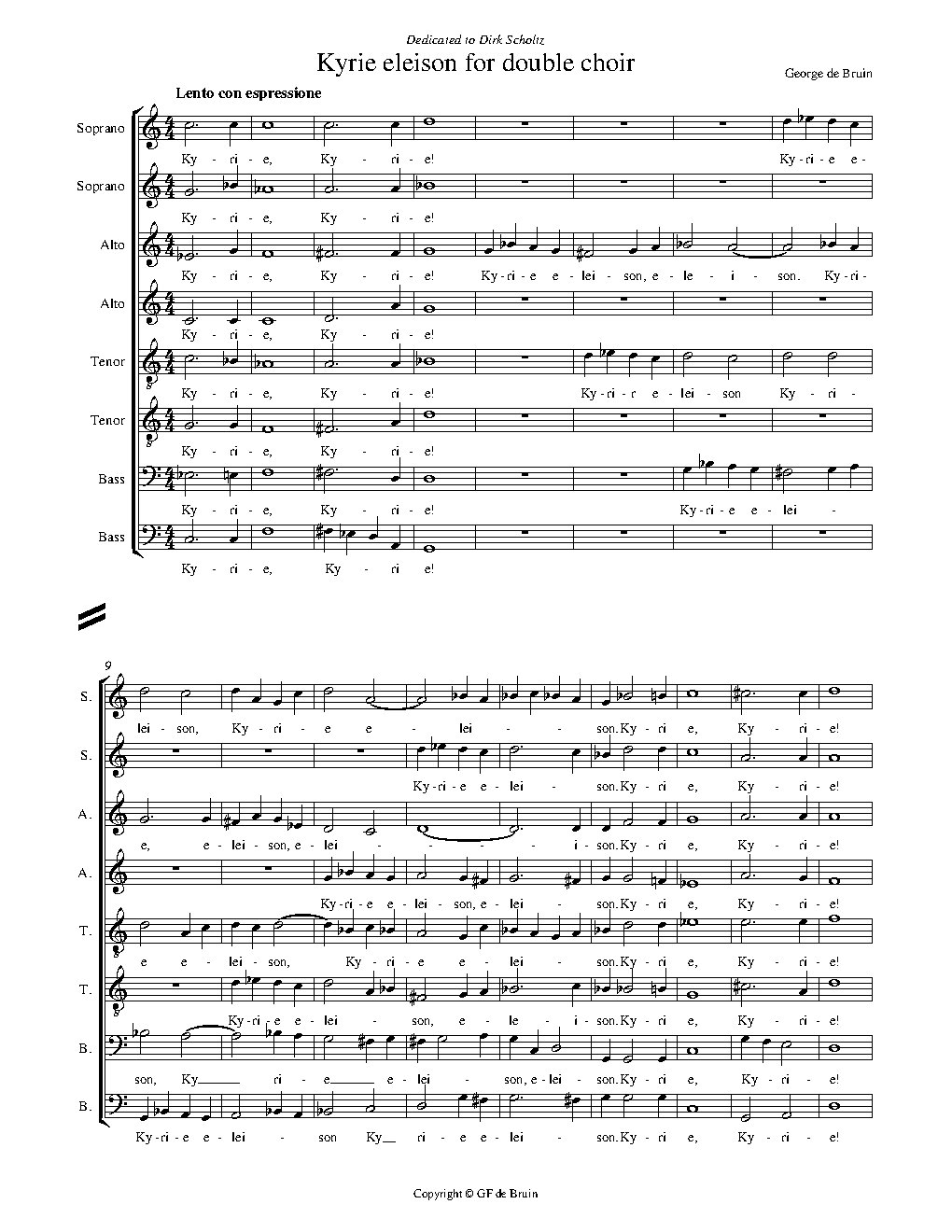 Kyrie for Double Choir