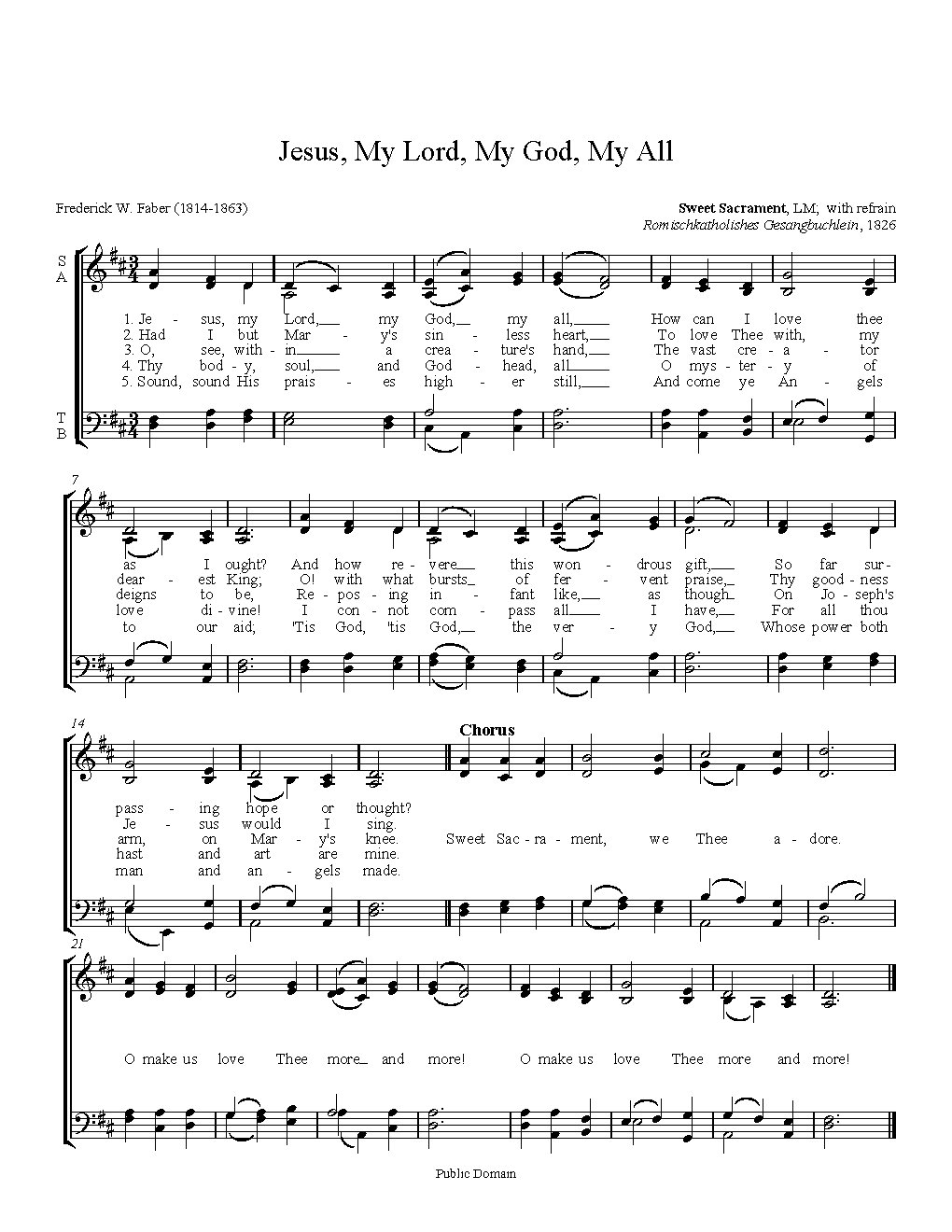 Jesus My Lord, My God, My All
