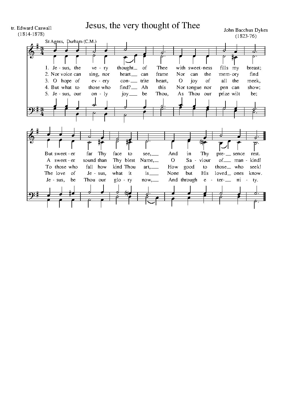 Jesus, the very thought of thee
