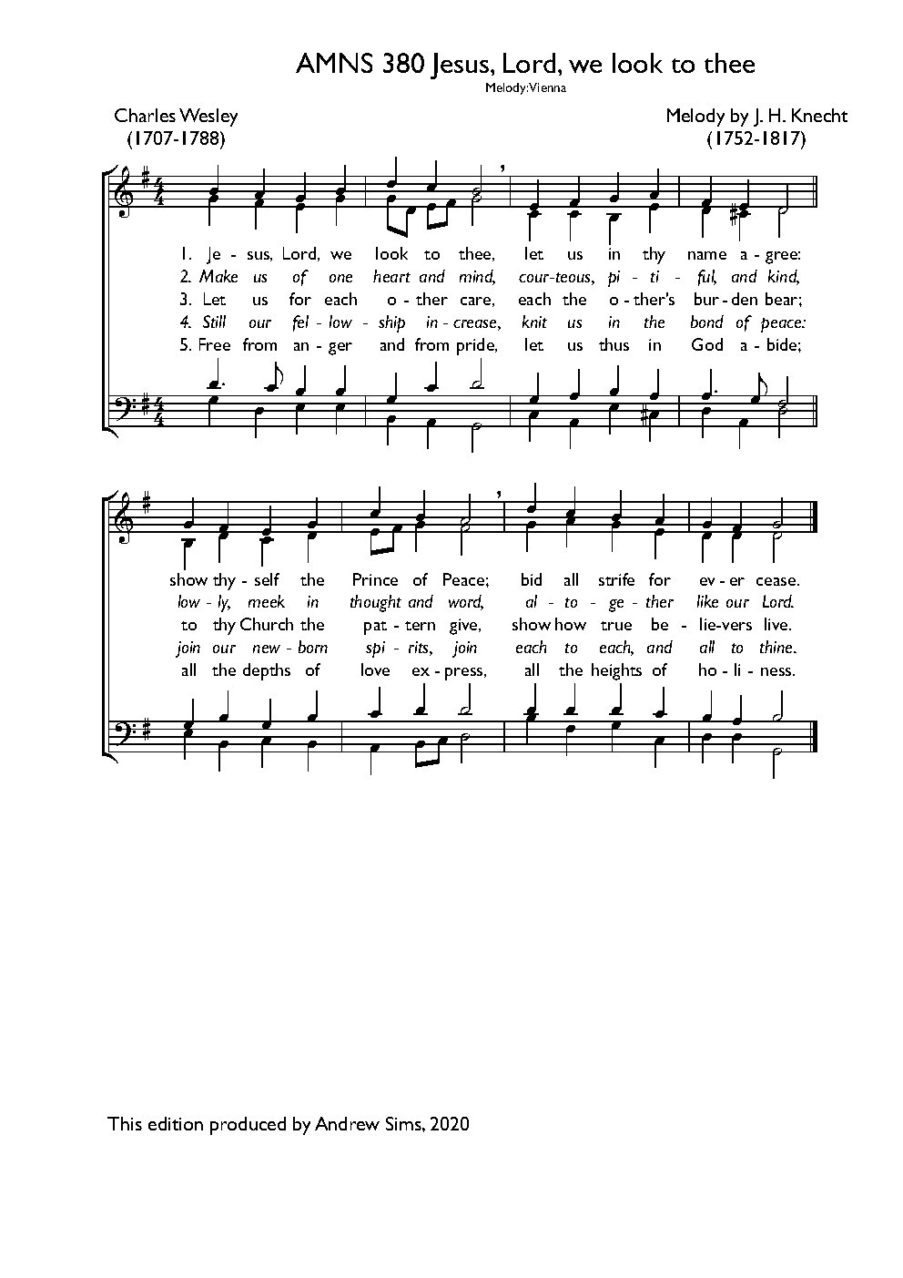Jesus, Lord, we look to thee