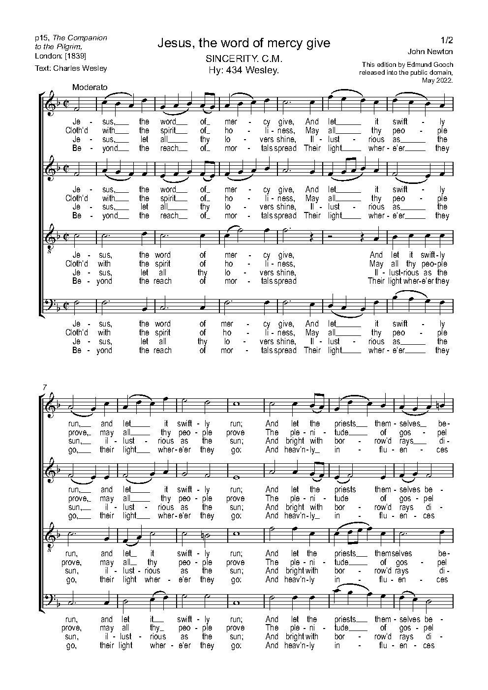 Jesus, the word of mercy give