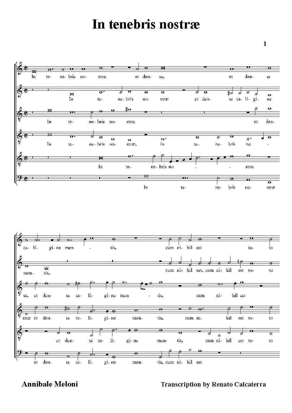 In tenebris nostræ