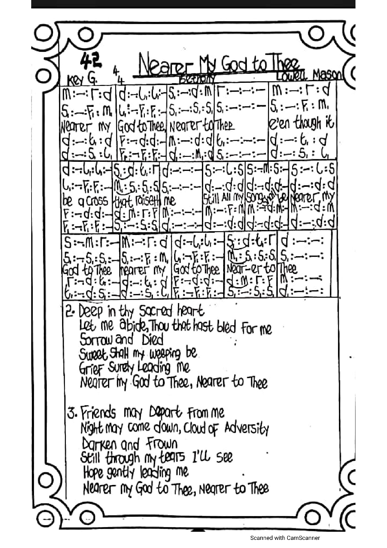 Nearer My God To Thee - Download Choir Script PDF