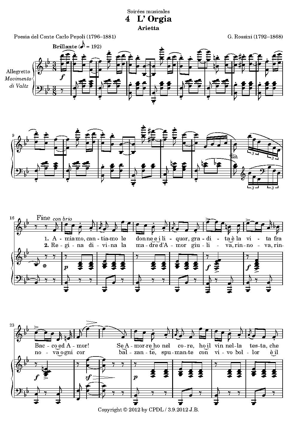 L’ Orgia - Choir Script PDF Thumbnail