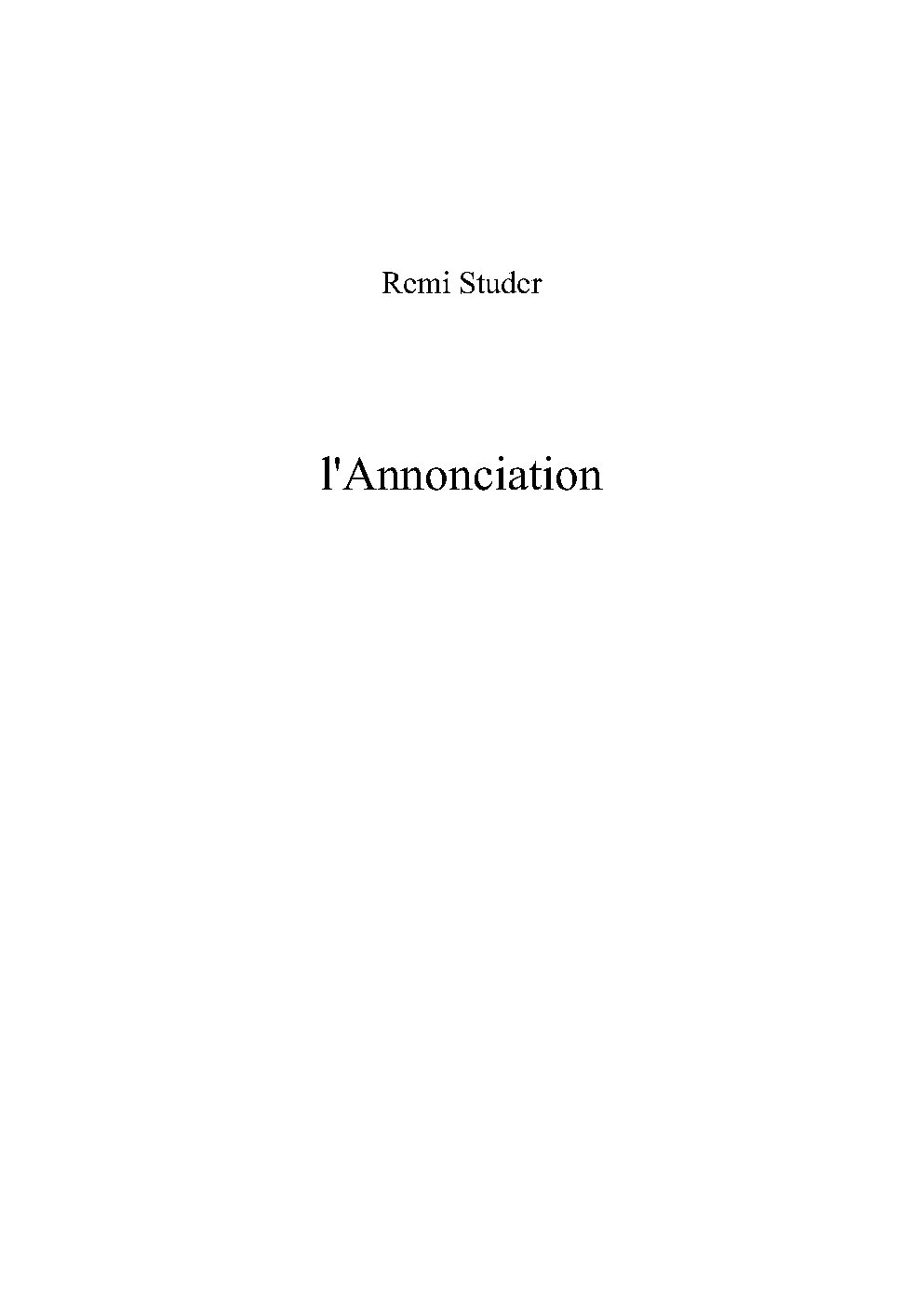 L'Annonciation