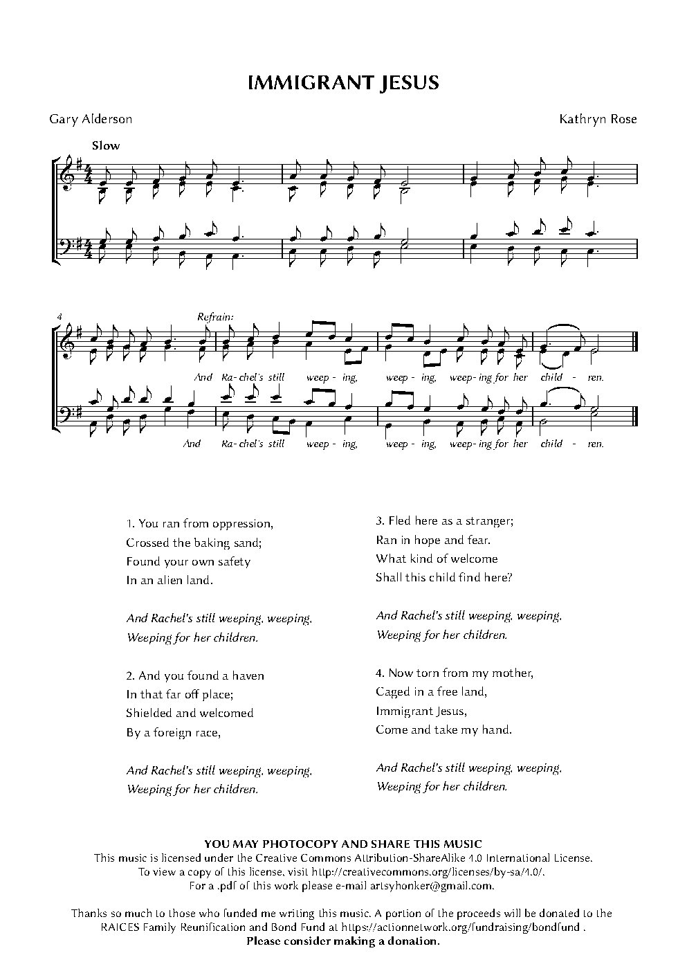Immigrant Jesus - Choir Script PDF Thumbnail