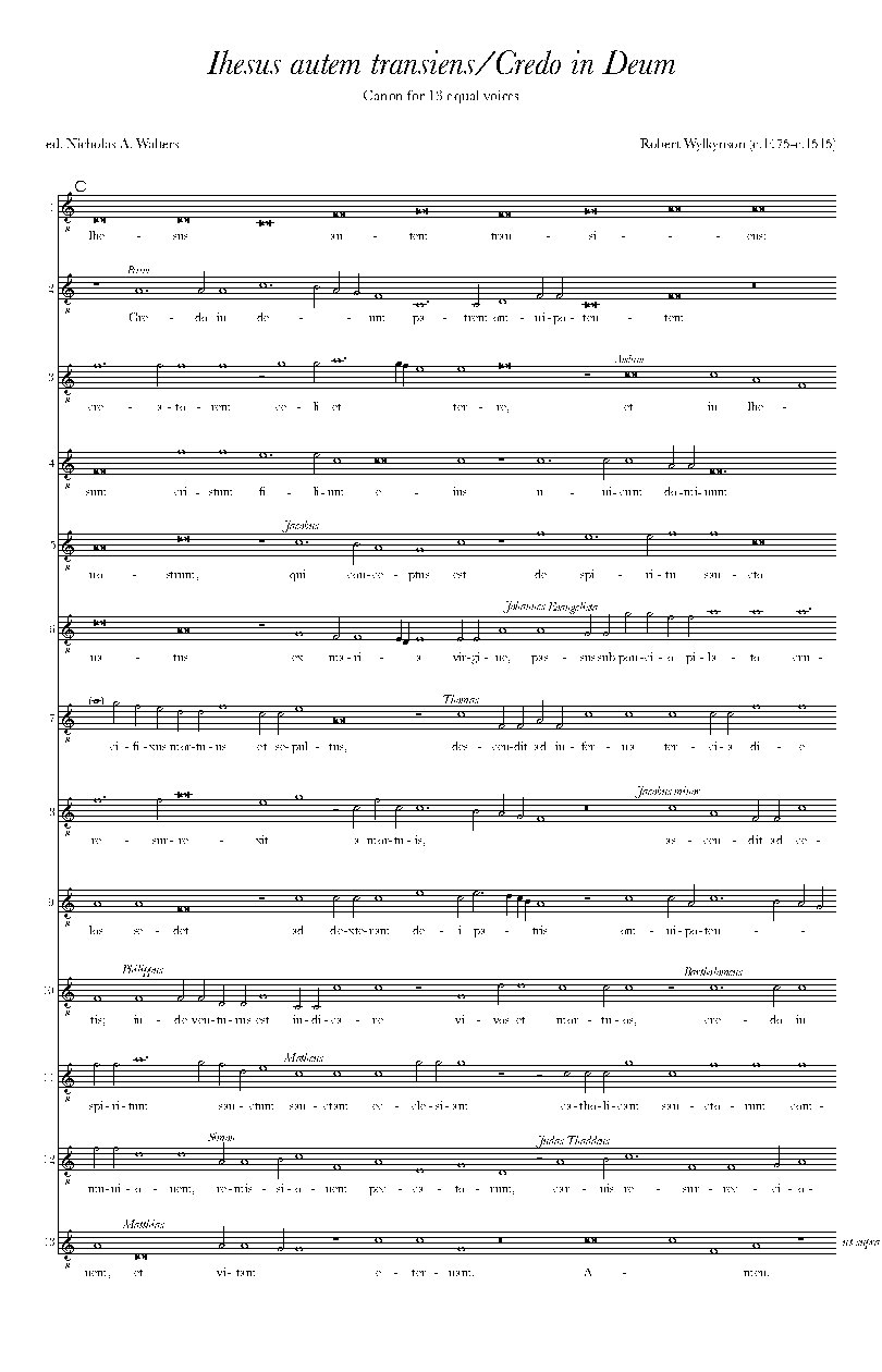 Jesus autem transiens - Credo in Deum
