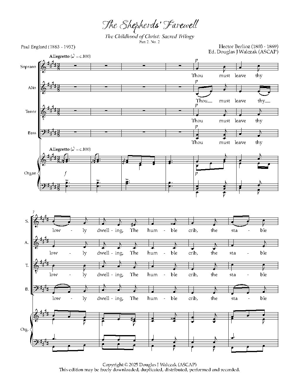 L'adieu des bergers from L'Enfance du Christ, Op. 25