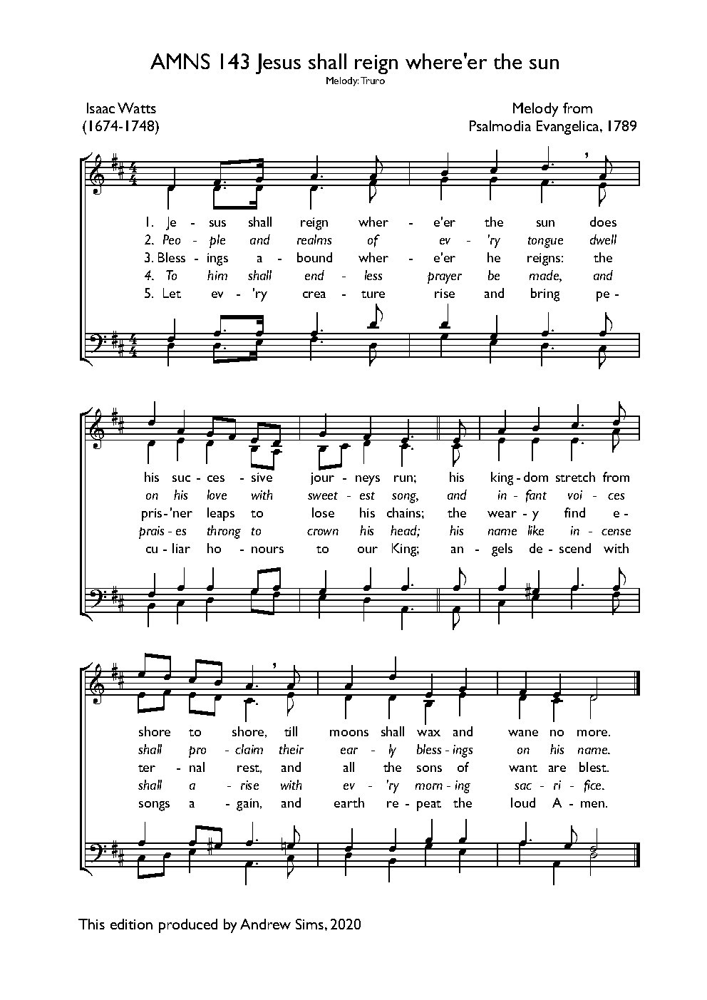 Jesus shall reign whereer the sun