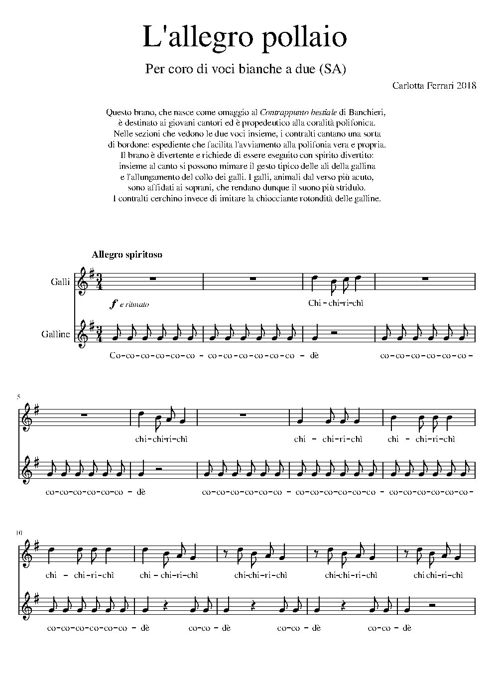 L'allegro pollaio
