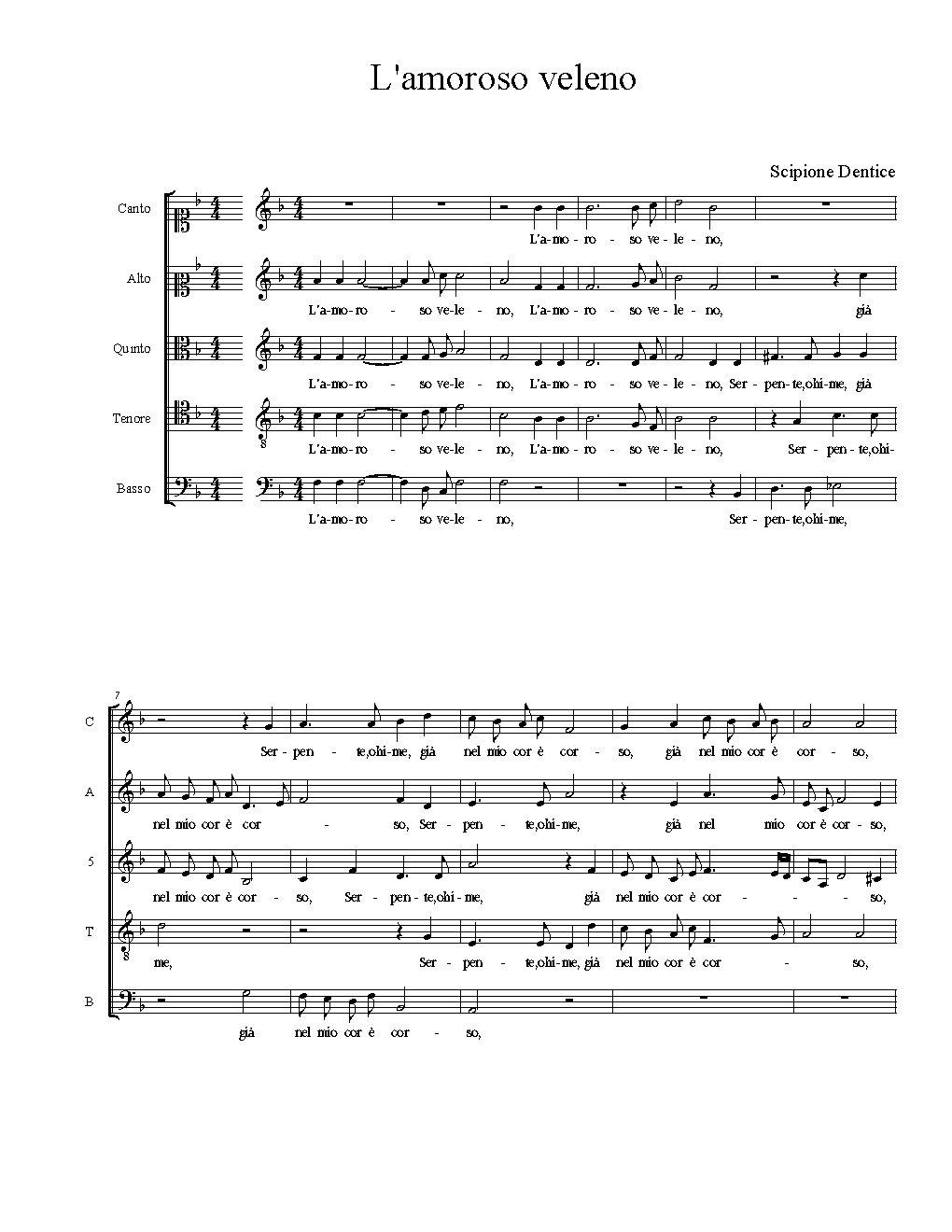 L'amoroso veleno - Choir Script PDF Thumbnail